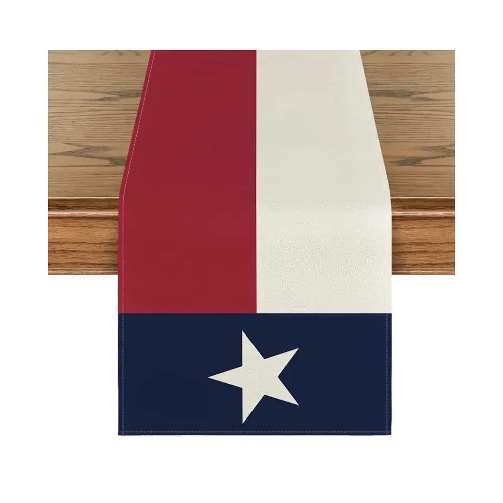 Texas Flag Table Runner Lone Star State Flag Decoration Patriotic Home